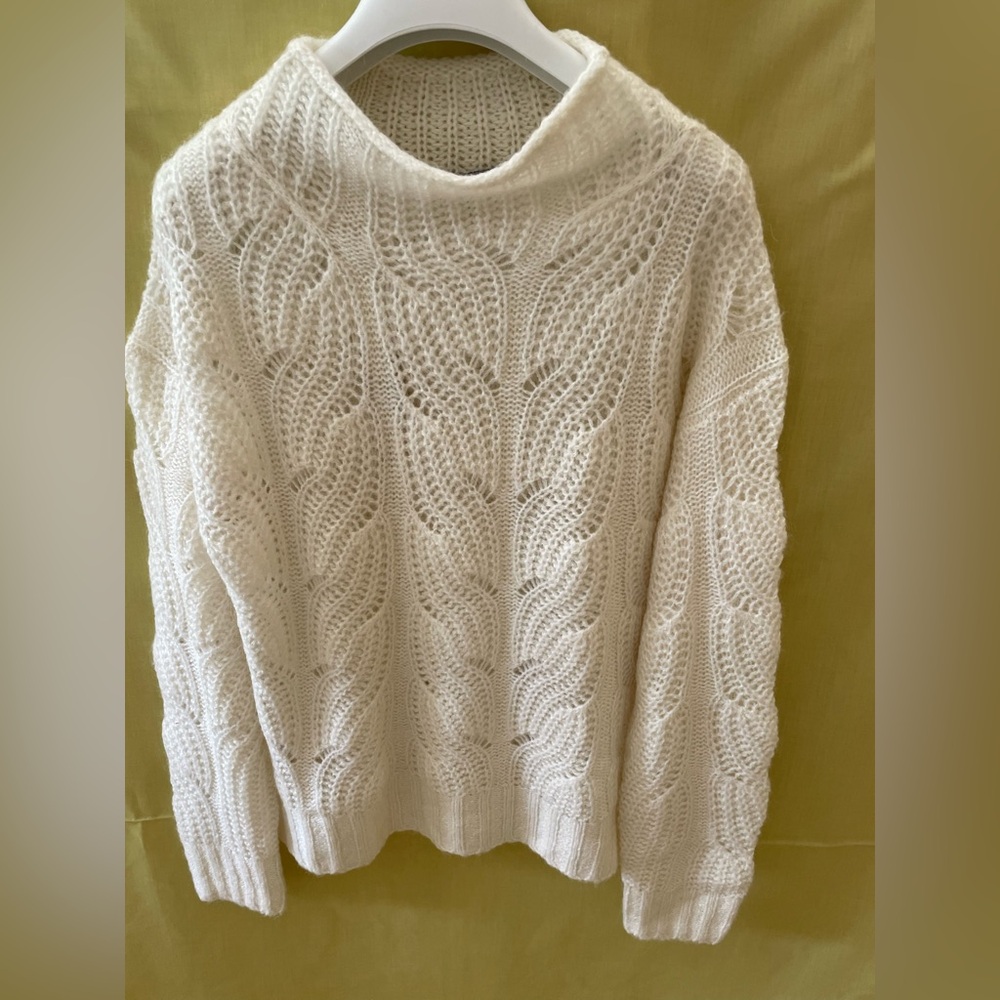 J. CREW Cream Cable Knit Sweater